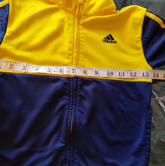 Adidas Toddler Boys Gold/ Navy Blue Track Jacket Size 4 - Picture 9 of 10